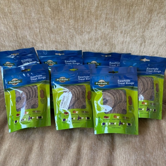 PetSafe Rawhide Treat Rings for Dogs (Set of 7 Sealed Packages) - Picture 1 of 6